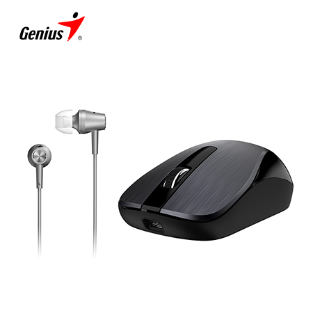 MOUSE GENIUS + AUDIFONO HS-M360 MH-8015 IRON GRAY/SILVER (PN 31280002402)